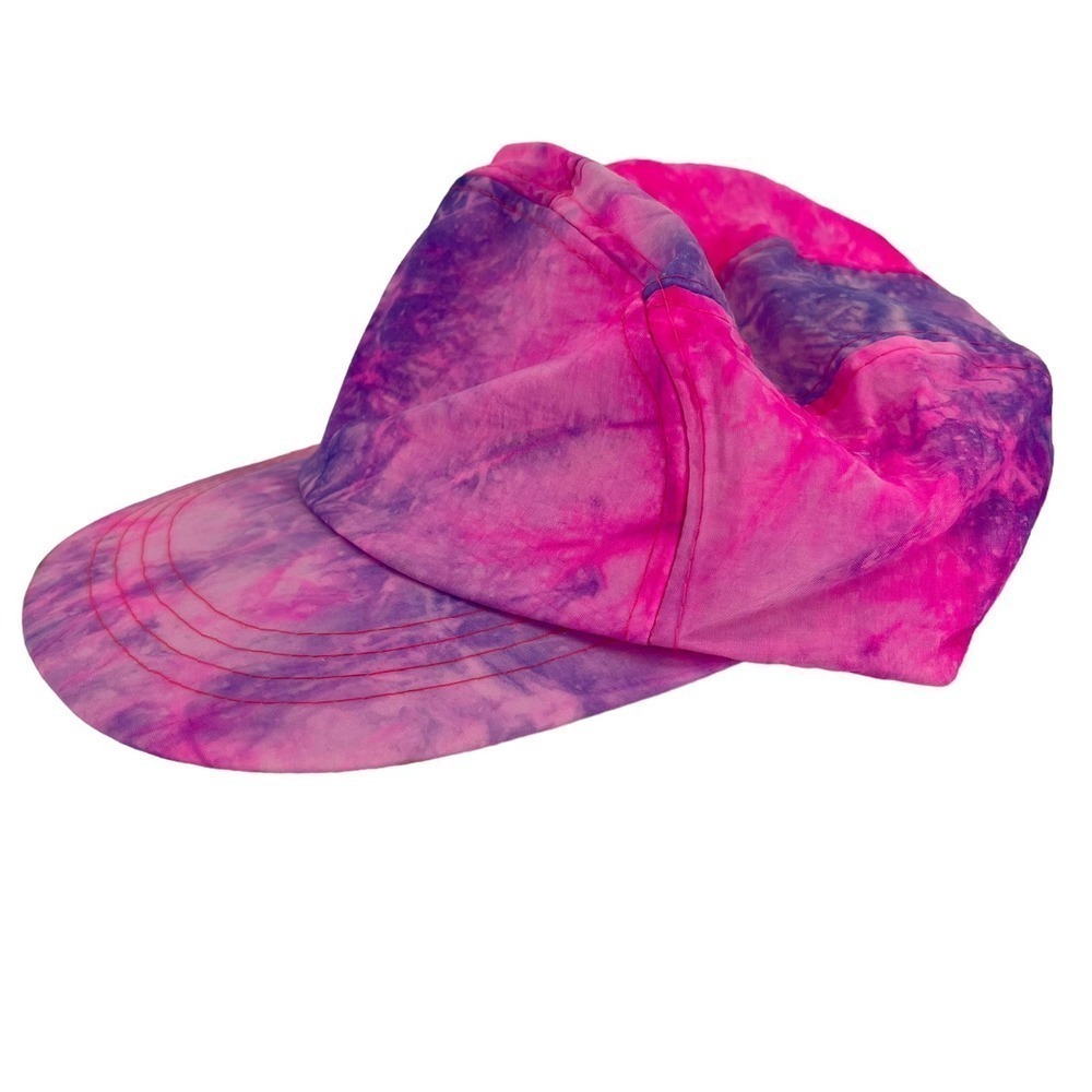 Vintage 90’s‎ Ball Cap Cash’s USA Tie Dye Pink & Purple One Size - Picture 5 of 10